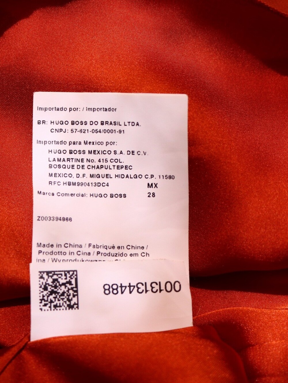 HUGO BOSS Orange Akena Silk Cotton Dress US 6 Burnt Orange - Picture 12 of 15